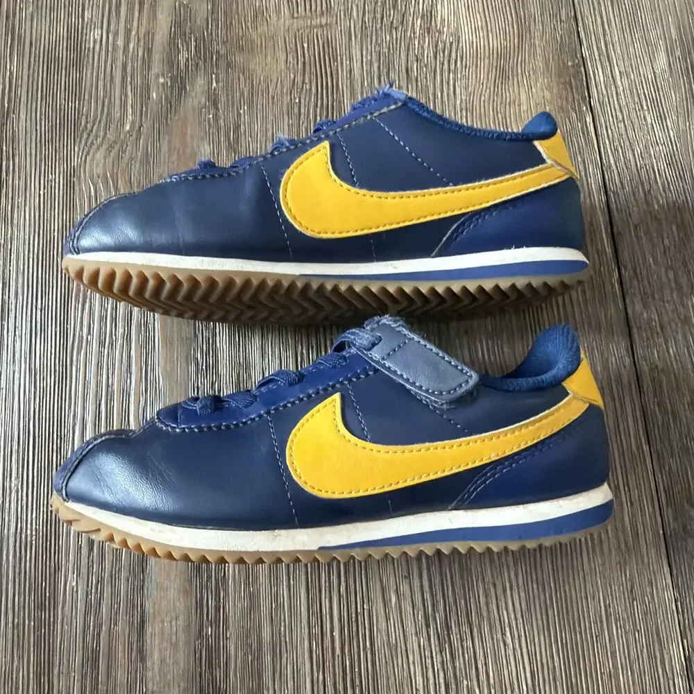Nike Cortez GS Youth Shoes Midnight Navy Gold Gum DM0951-401 Size 12C